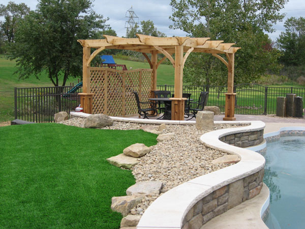 Landscape Grass Around Pool